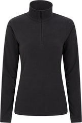 Mountain Warehouse Women's Camber Half Zip Striped Fleece - Lightweight, Warm & Cosy Top with Anti-Pill - Best for Camping, Outdoors, Travelling & Hiking