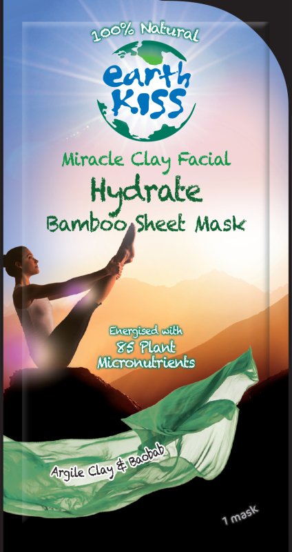 7th Heaven Earth Kiss Million Year Clay Facial Revitalise Bamboo Sheet Mask - Sheet Mask - British D'sire