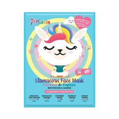 7th Heaven Lamacorn Sheet Face Masks – Skincare Set for Kids Aged 8+ – Fanciful Llama and Unicorn Mix Face Mask Sheet with Coconut & Papaya – Sheet Masks to Calm, Hydrate & Moisturise Skin - Face Masks - British D'sire
