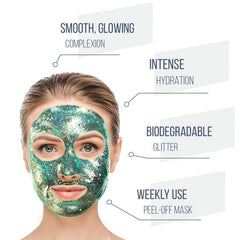 7th Heaven StarDust Heavenly Aquamarine Peel - Off Coconut Clay Mask - Face Masks - British D'sire