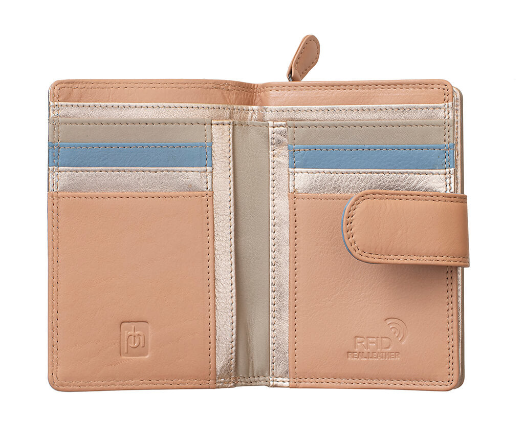 London Metallic Leather RFID Purse - 8081