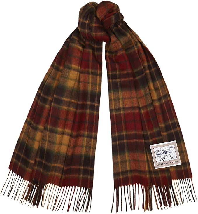 Heritage Traditions 100% Pure Wool Tartan Scarves Shawls and Wraps