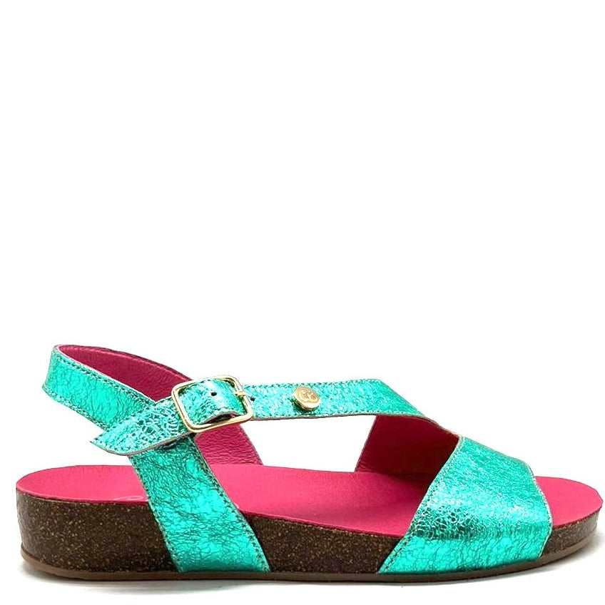 Je Ressin - Aquamarine flat sandal