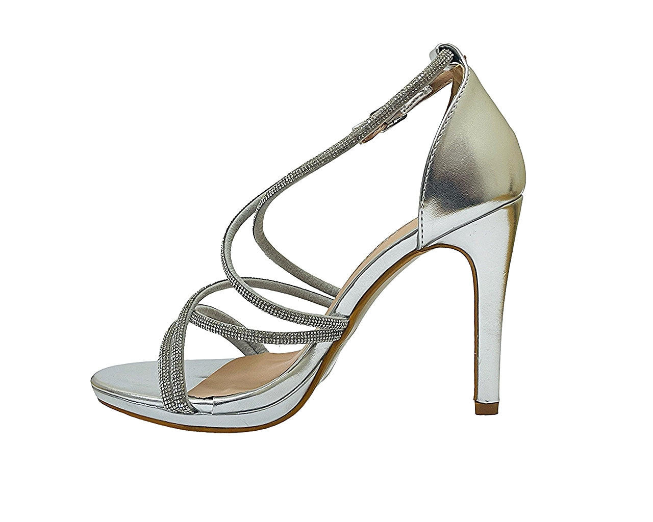 Crossover Diamante Strappy Sandals