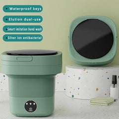 8L Foldable Mini Washing Machine, Portable Washing Machine and Spin Dryer with 3 Modes, Camping,RV, Travel Washing Machine for Underwear, Light Clothes, Socks, UK Plug - British D'sire