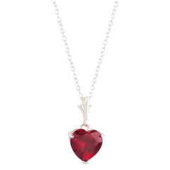 925 Sterling Silver Necklace Red Heart Pendant - Jewelry - British D'sire