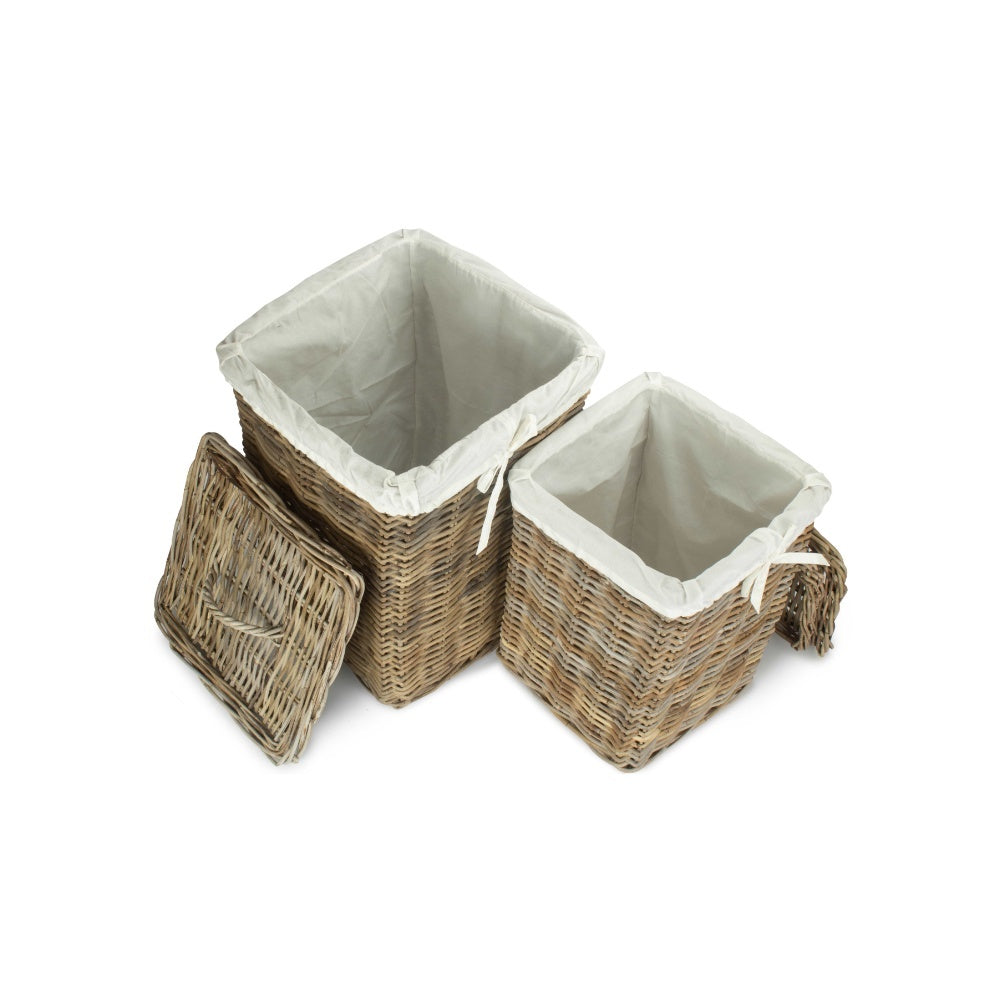 Square Rattan Laundry Basket