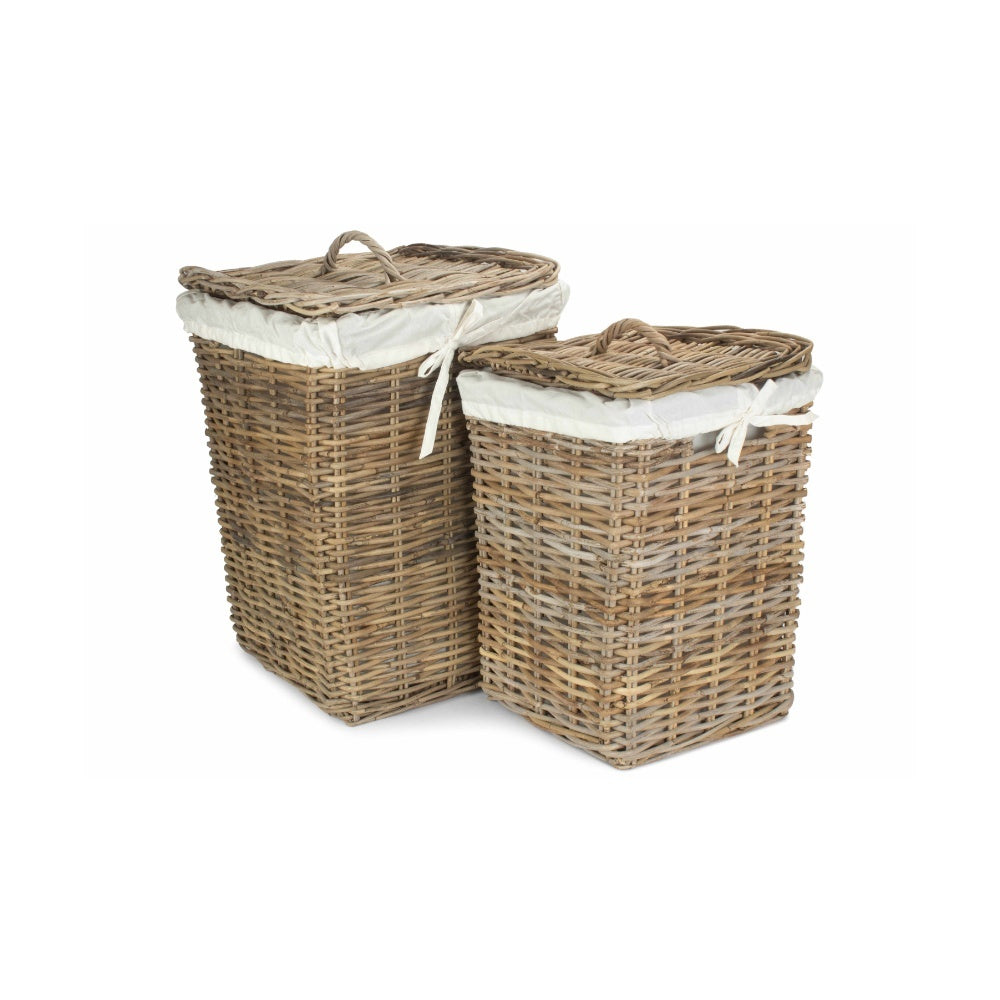 Square Rattan Laundry Basket