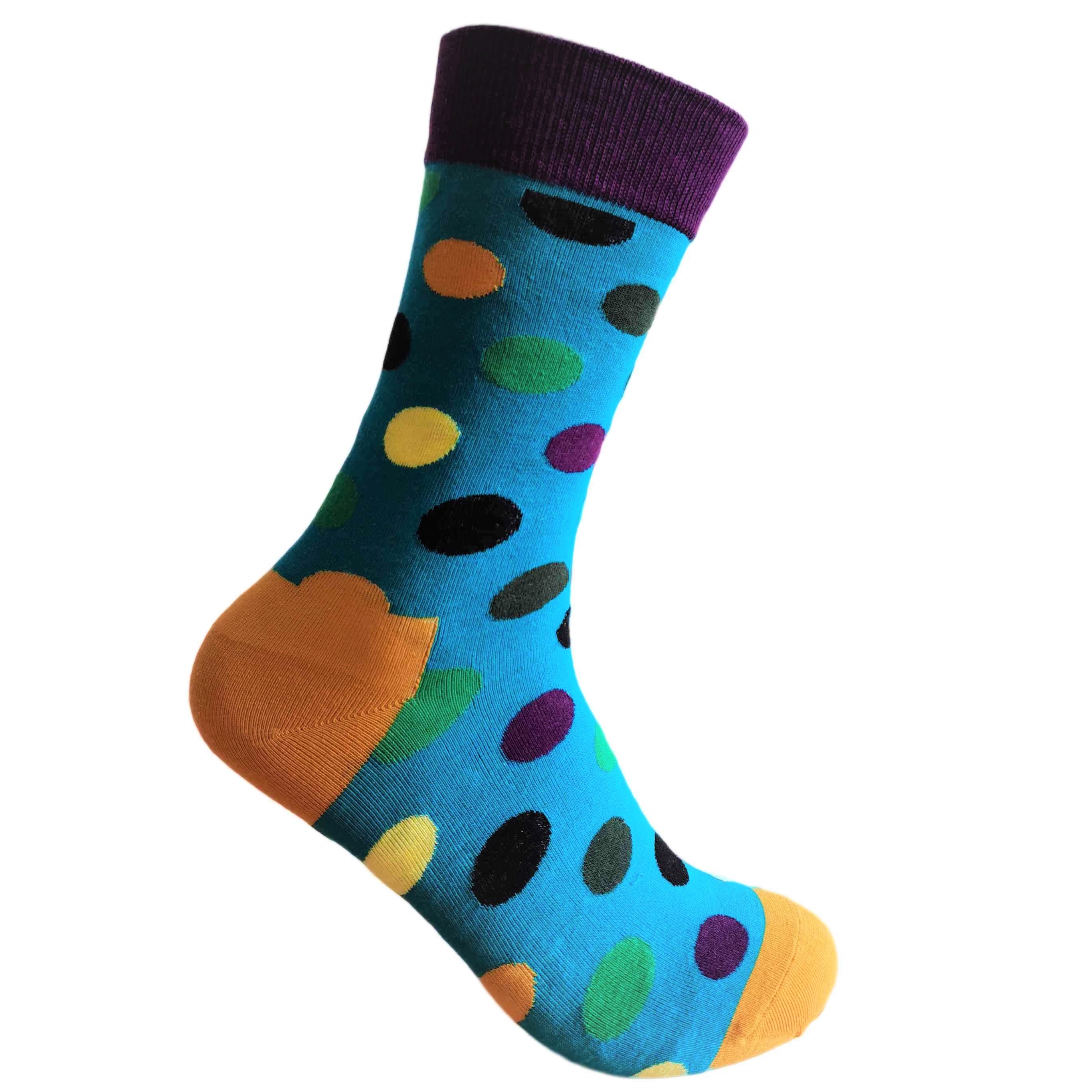 3-Pack Teal Polka Dot Socks