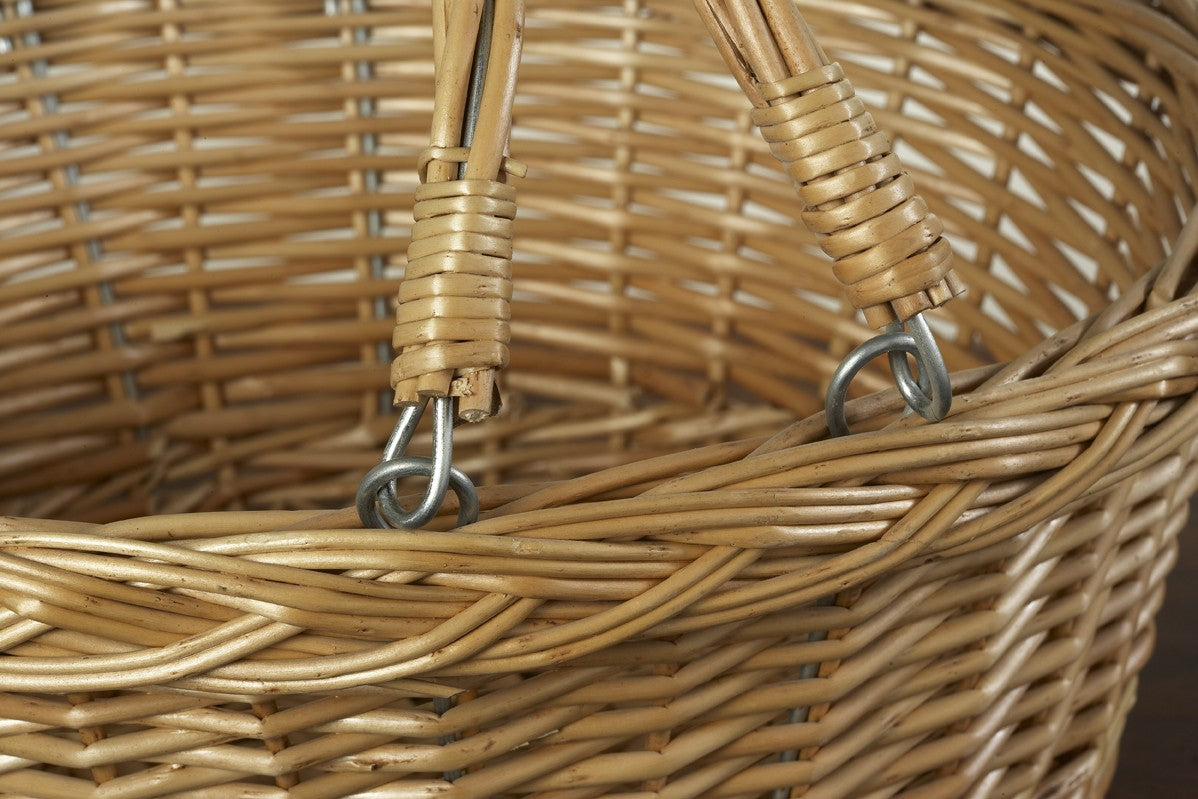 Large Swing Handle Wicker Shopping Basket