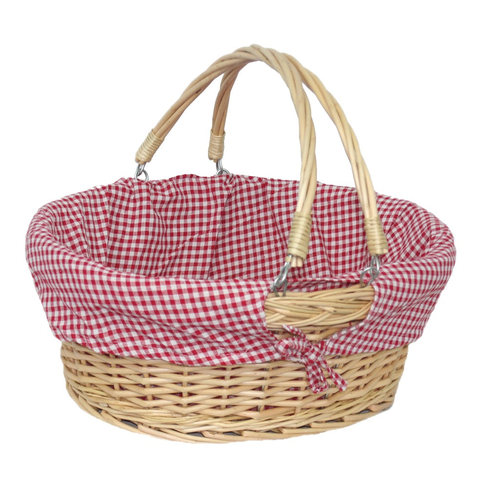 Medium Swing Handle Wicker Shopping Basket