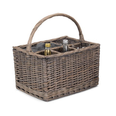 Grey Gin Wicker Picnic Drinks Basket