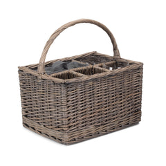 Grey Gin Wicker Picnic Drinks Basket