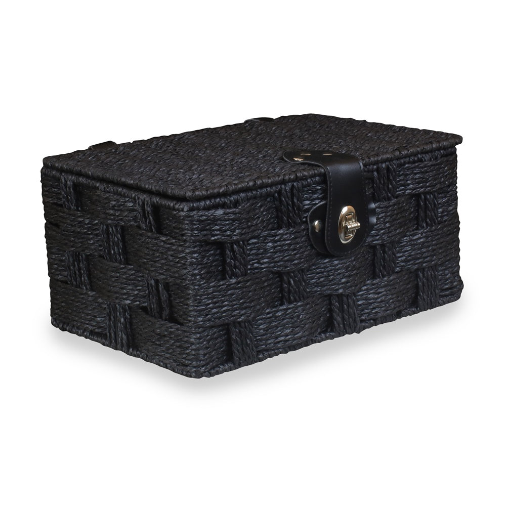 Twisted Black Paper Picnic Basket