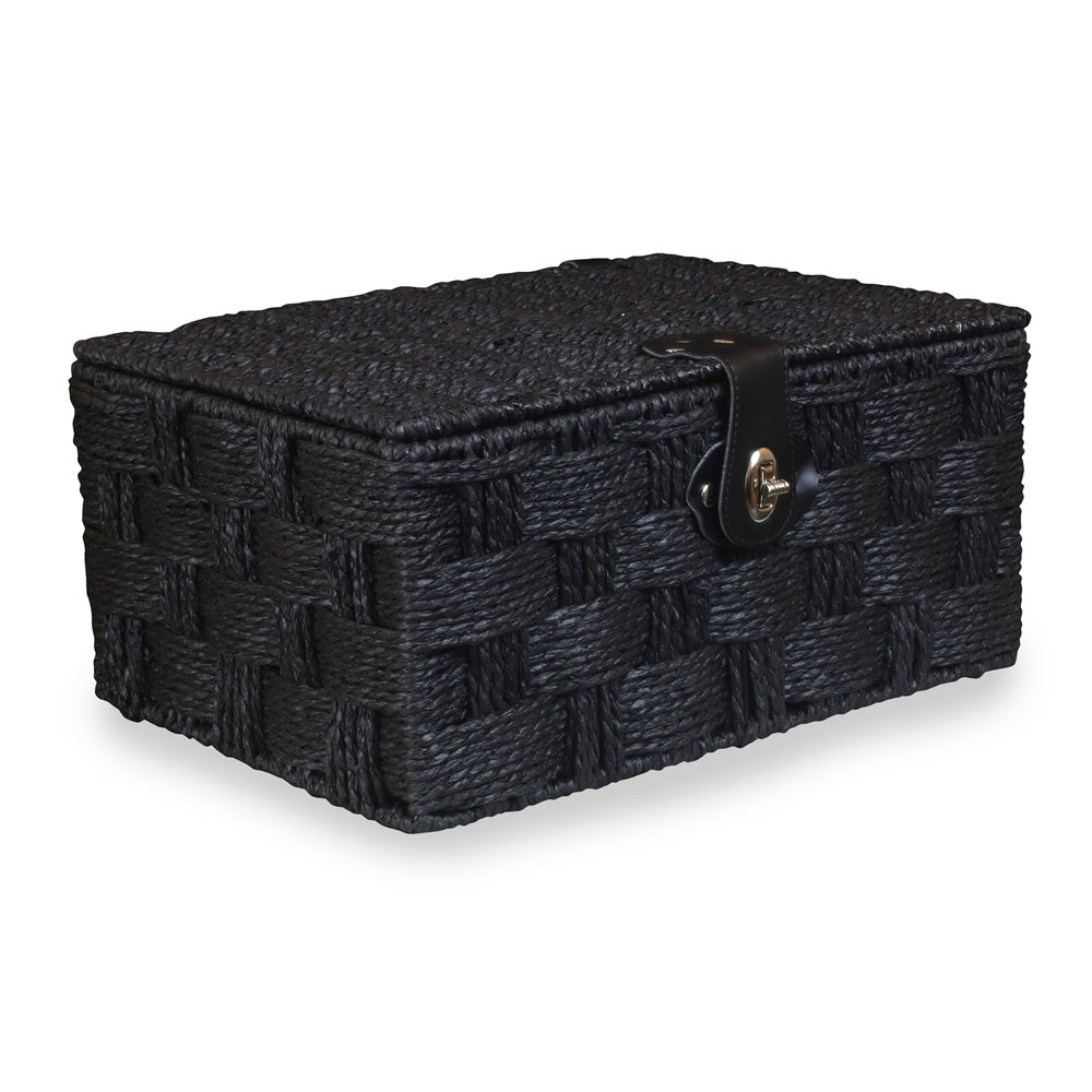 Twisted Black Paper Picnic Basket