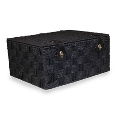 Twisted Black Paper Picnic Basket