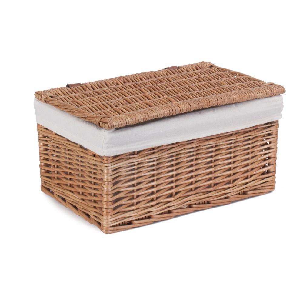 Light Steamed Cotton Lined Wicker Storage Basket