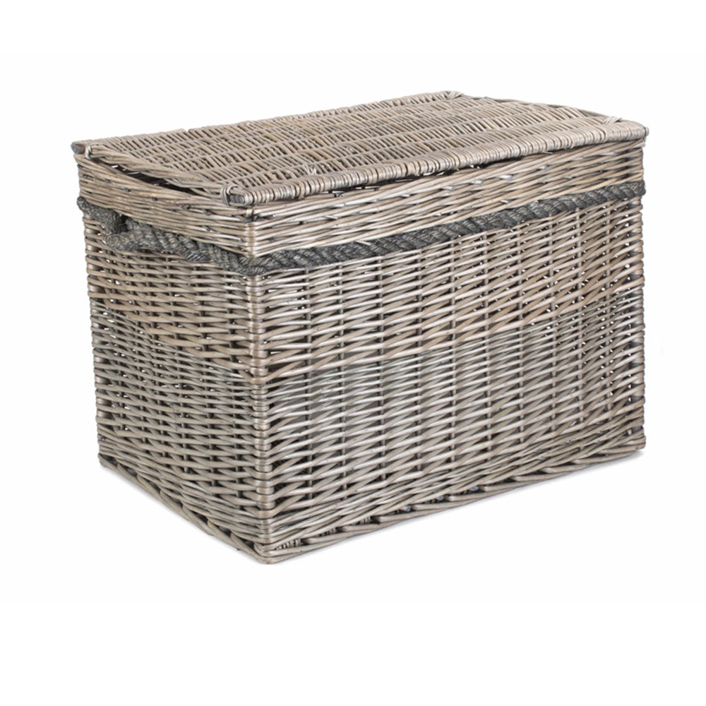 58cm Antique Wash Wicker Storage Basket