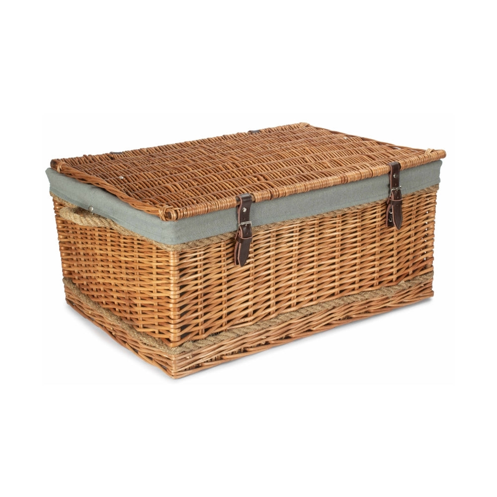 72cm Double Steamed Rope Handled Wicker Trunk