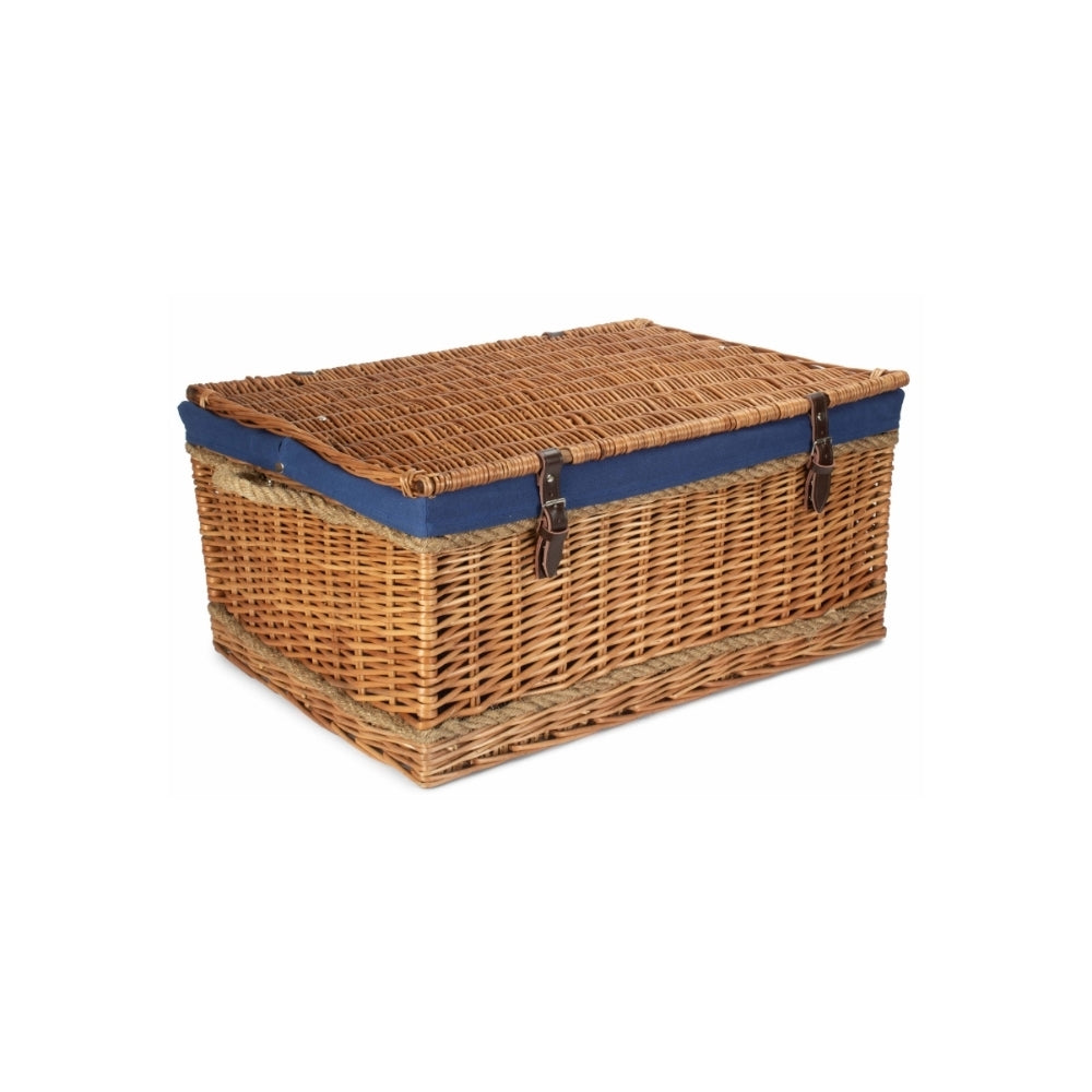 72cm Double Steamed Rope Handled Wicker Trunk