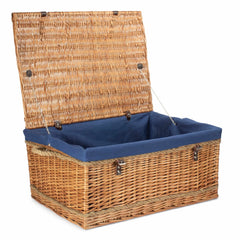 72cm Double Steamed Rope Handled Wicker Trunk