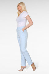 Baby blue Straight Leg Trousers