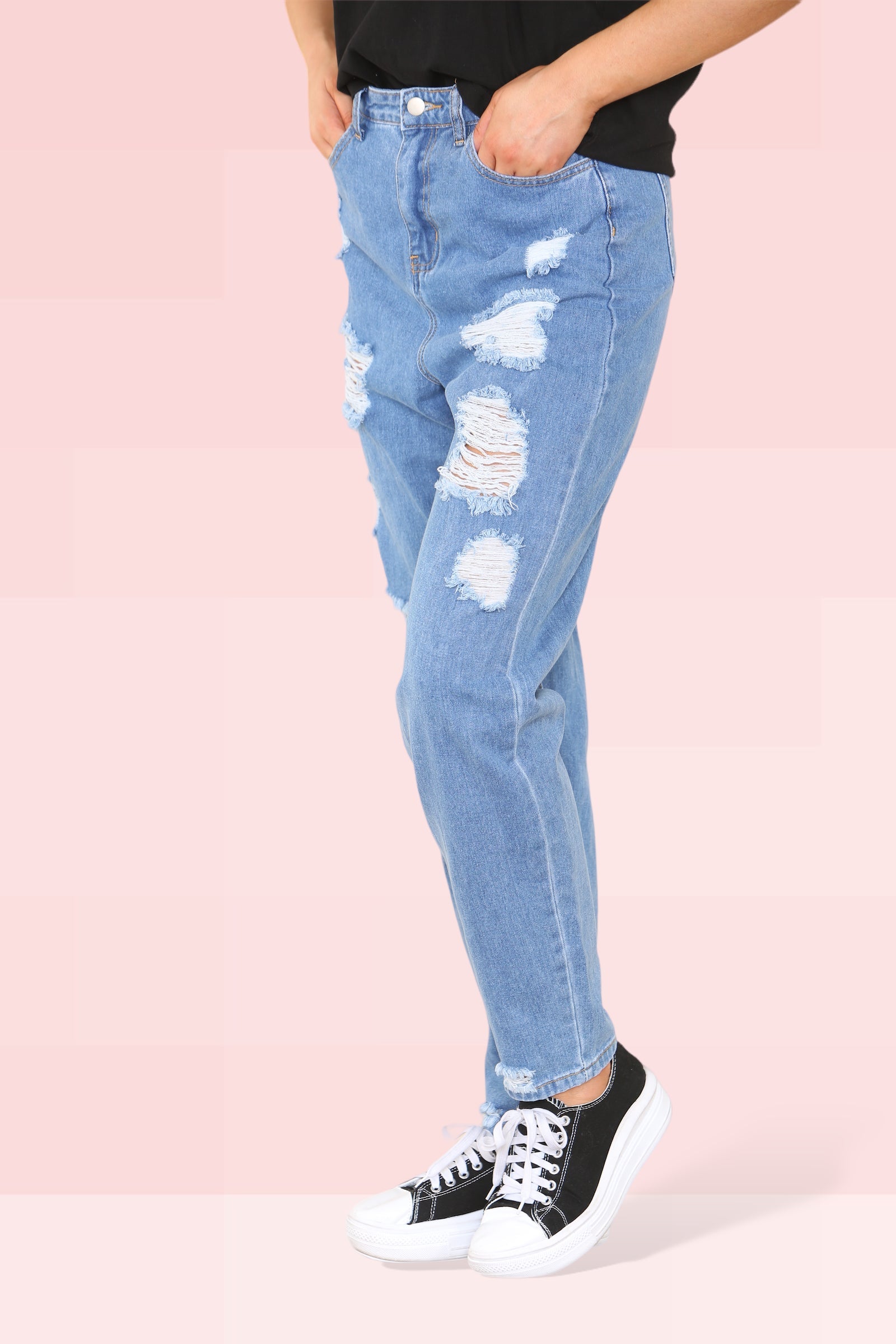 Frayed Denim Jeans