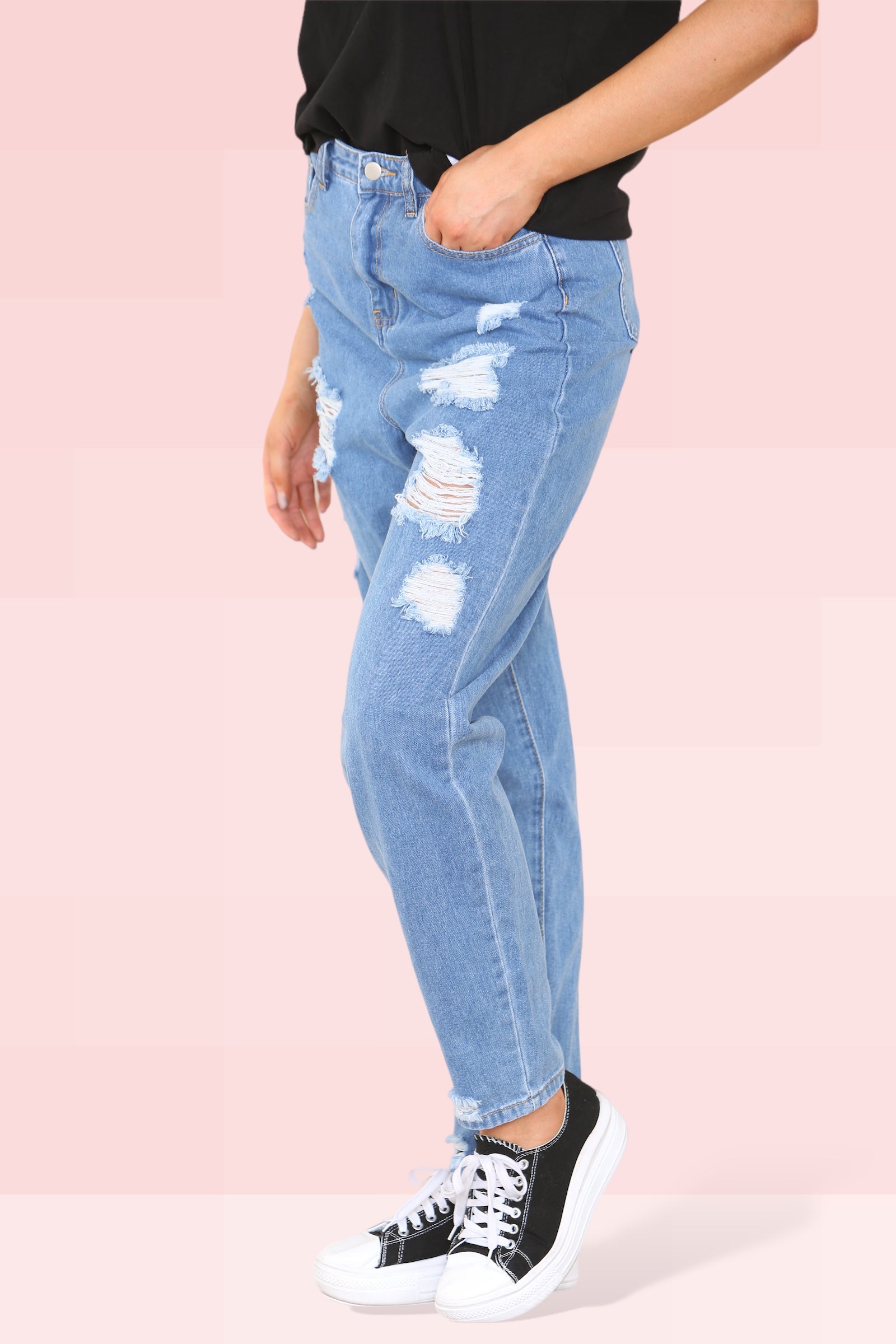 Frayed Denim Jeans