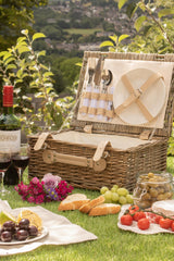 35cm 2 Person Fitted Wicker Picnic Basket