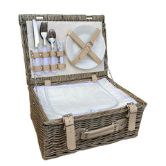 35cm 2 Person Fitted Wicker Picnic Basket