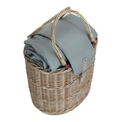 Oval Grey Fitted Cool Bag Drinks Picnic Basket