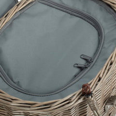 Oval Grey Fitted Cool Bag Drinks Picnic Basket