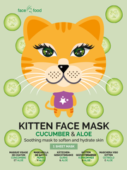 7th Heaven Face Food Kitten Sheet Face Mask Cucumber And Aloe Soothing Mask To Soften And Hydrate Skin