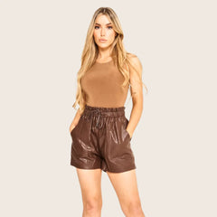 Faux Leather Shorts