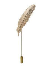 Gold Feather Lapel Pin