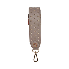 Stevie Studded Warm Grey Leather Strap