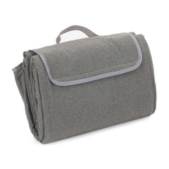 Red Hamper Grey Tweed Picnic Blanket