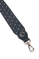 Stevie Studded Navy Leather Strap With Silver Hardware - Pre-order Oct Delivery