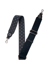 Stevie Studded Navy Leather Strap With Silver Hardware - Pre-order Oct Delivery