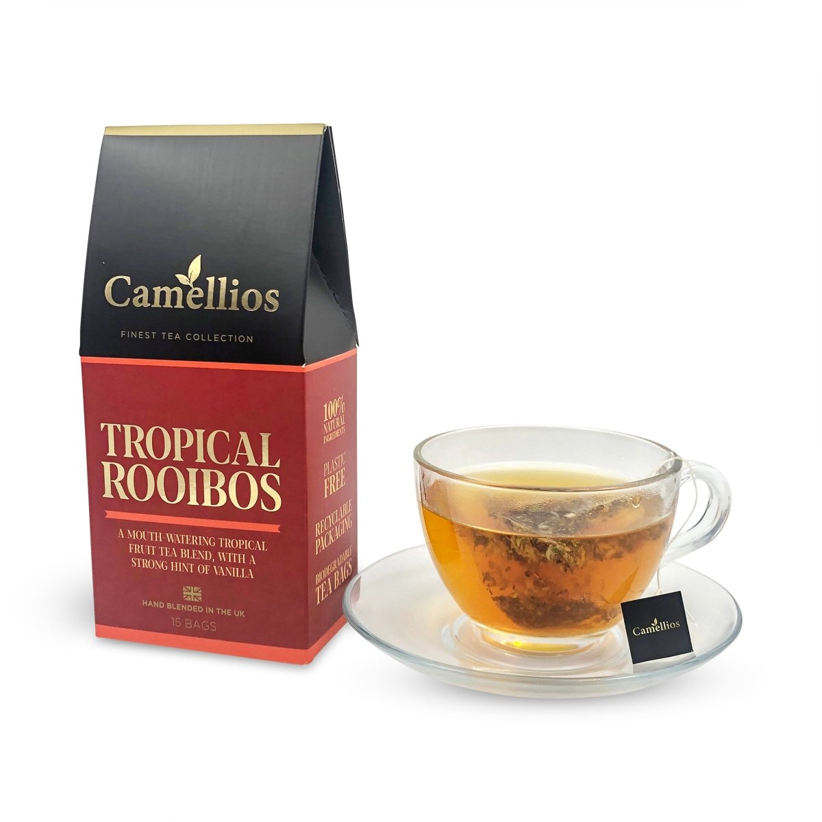 Gourmet Tea Selection, Five Premium Tea Blends, Camellios (5 Packs, 15 Tea Bags Each)