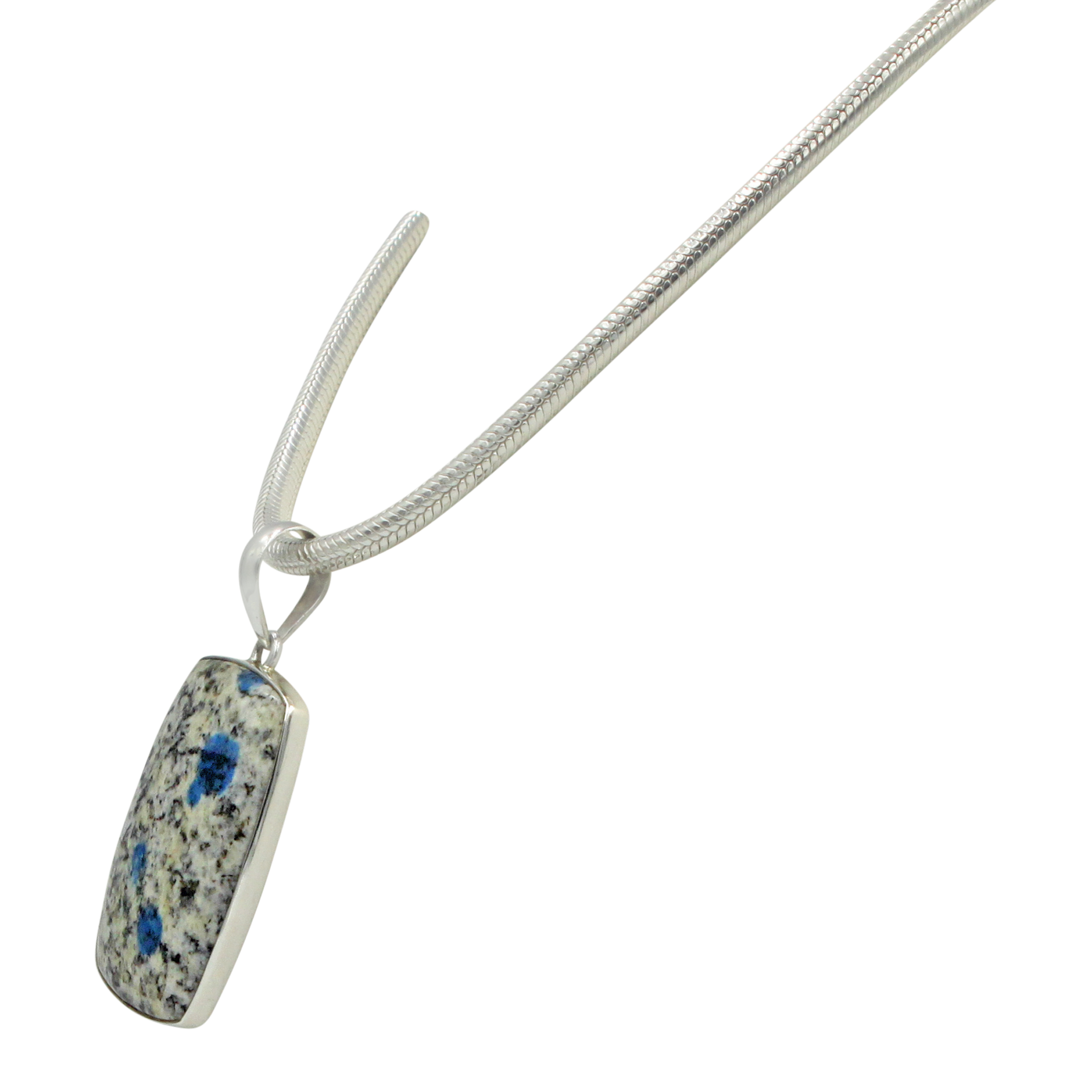 Very Beautiful Rectangular K2 Jasper Statement Pendant in Open Back Bazel Setting