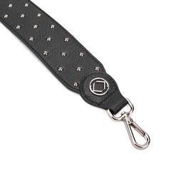 Stevie Studded Black Leather Strap With Silver Hardware