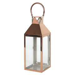 Large Copper Lantern Candle Holder