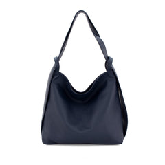 Italian Leather High Quality Large Leather Convertible Backpack -Ultimati  Navy