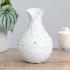 Medium White Grey Grain Electric Aroma Diffuser