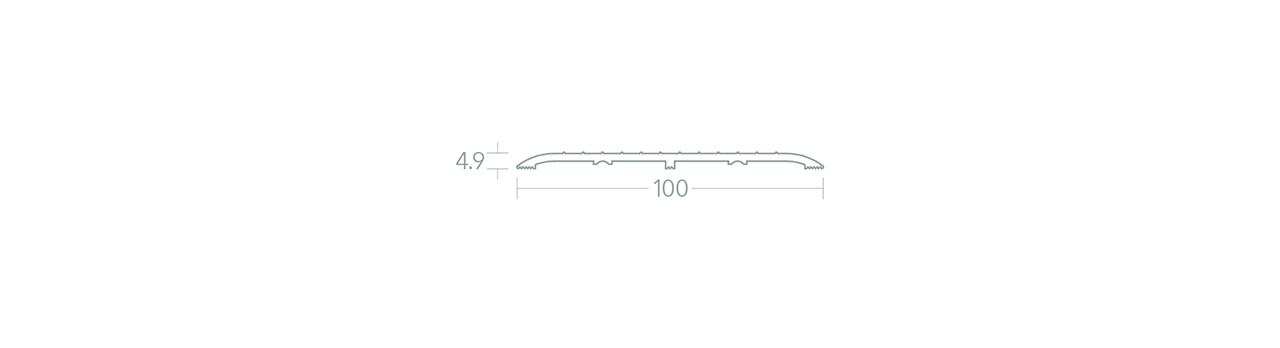 Norsound NOR630 Aluminium Door Threshold - 100mm wide