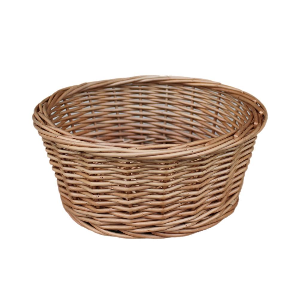 Light Steamed Round Wicker Tray