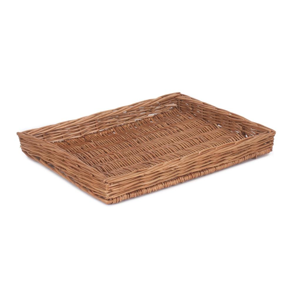 Wicker Light Steamed Flat Serving Tray