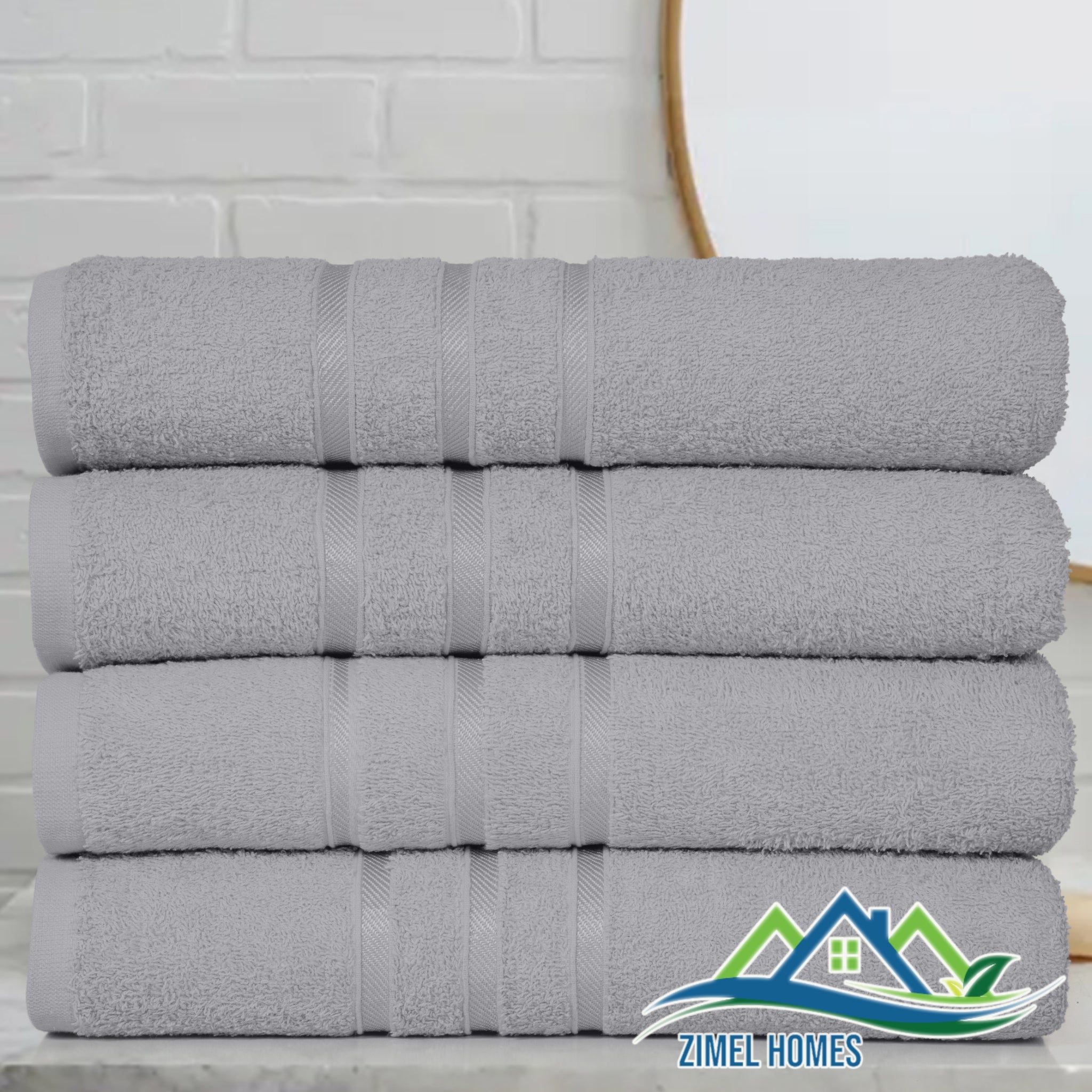 4Pcs Luxury Large Bath Sheets 100% Cotton Bathroom Shower Towel Sheet Pack Of 4