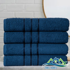 4Pcs Luxury Large Bath Sheets 100% Cotton Bathroom Shower Towel Sheet Pack Of 4